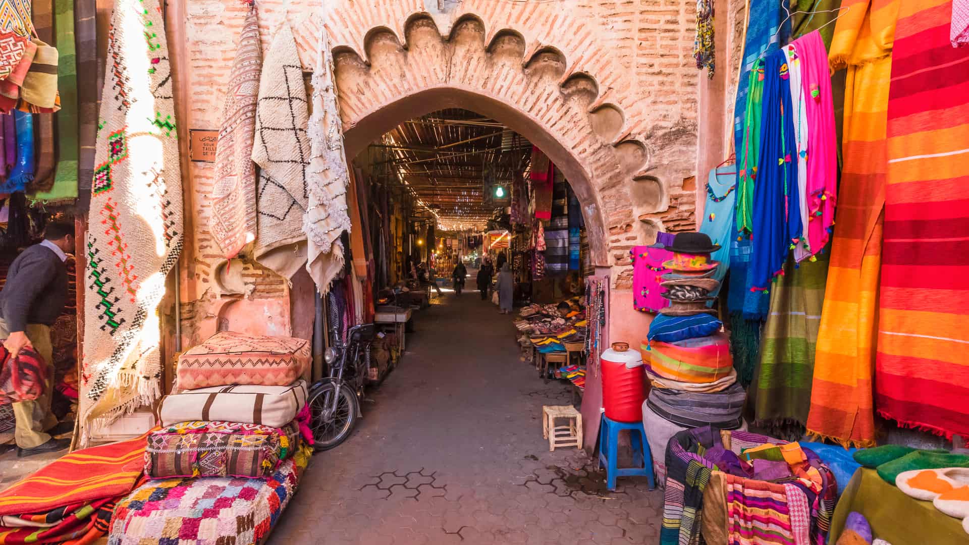 Old arabic market that represents the international deals in Marrakech